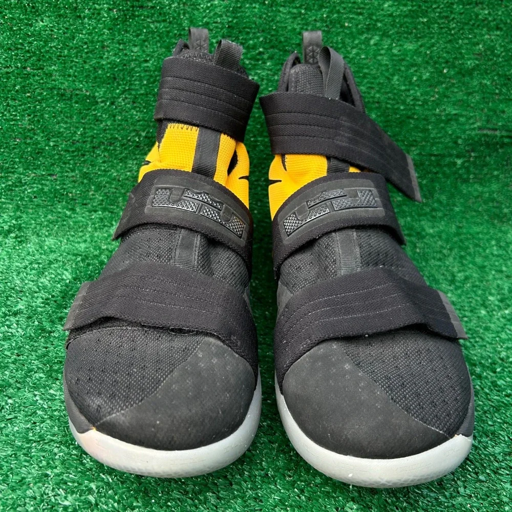 Nike LeBron Soldier 10 SFG Black University Gold Basketball Shoes 844378-007 14‎